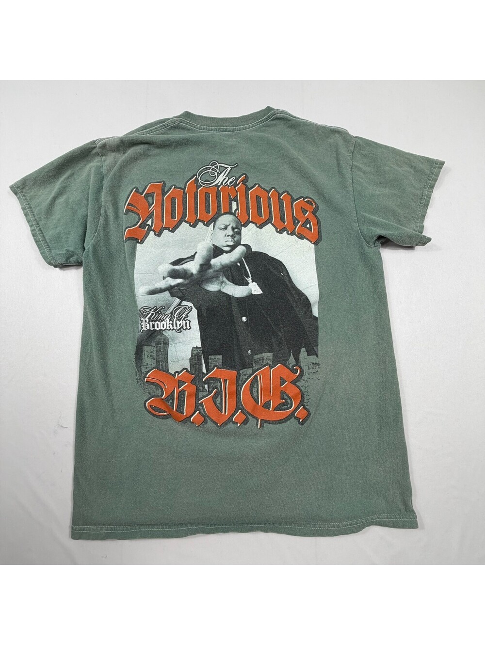 The Notorious B.I.G. Vintage Graphic T-Shirt Medium Green